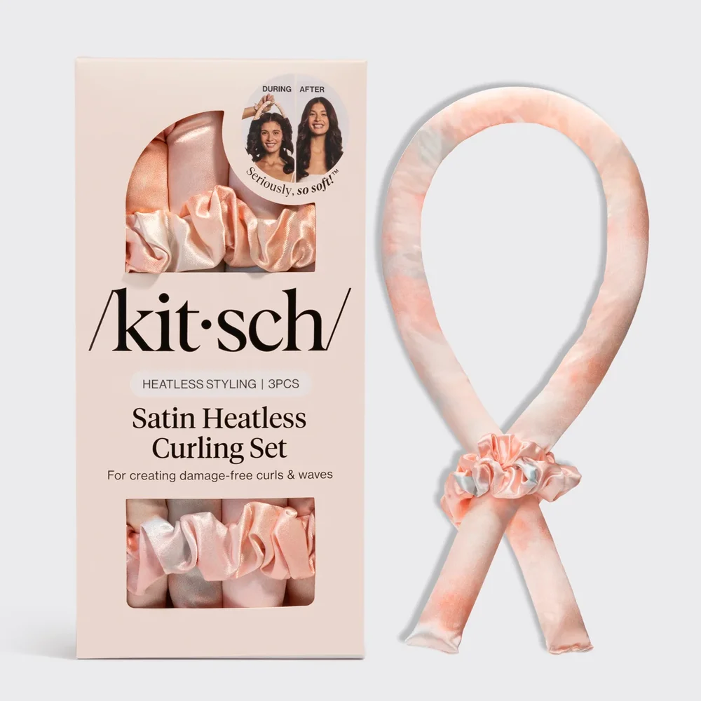 Sunset Tie Dye Satin Heatless Curling Set
