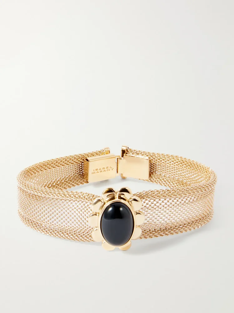 Hanae gold-tone sodalite bracelet