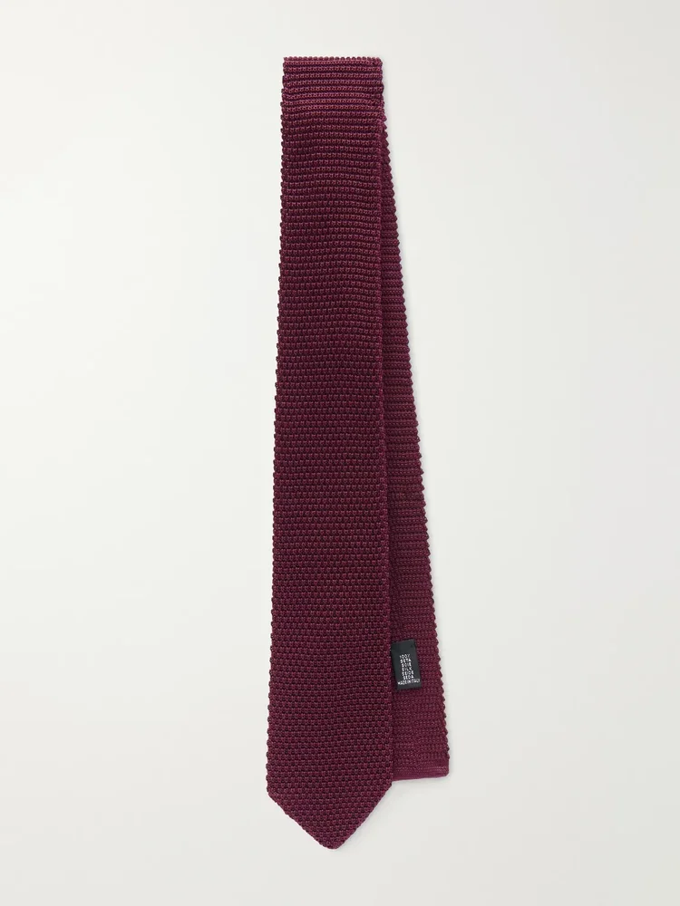 7cm Knitted Silk Tie