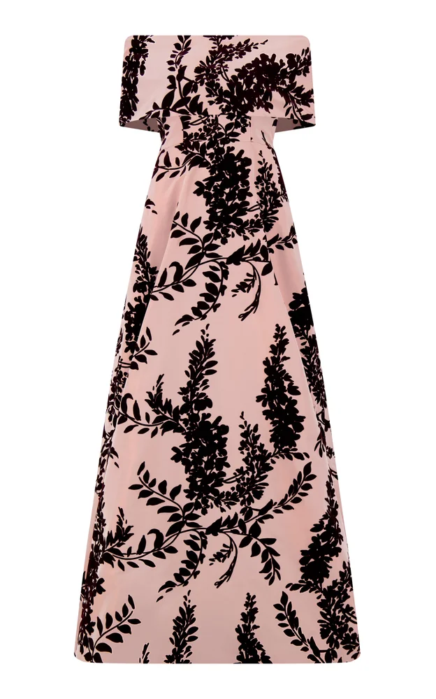 Flocked Taffeta Deedie Gown