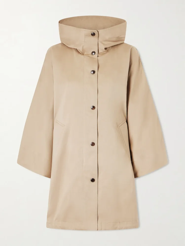 Cotton and linen-blend coat