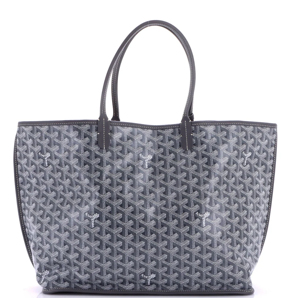 Pre-Owned Anjou Reversible Tote Coated Canvas PM in Gray
