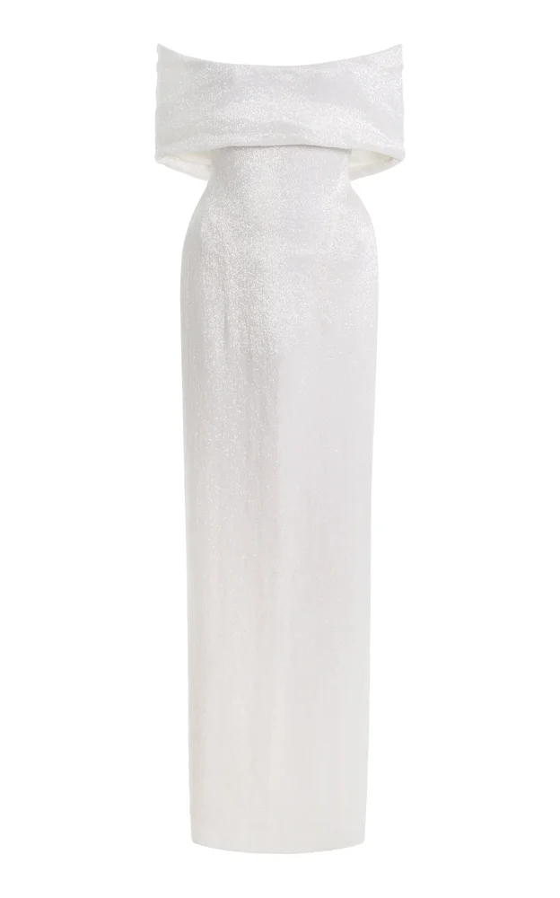 Cait Off-The-Shoulder Silk Gown