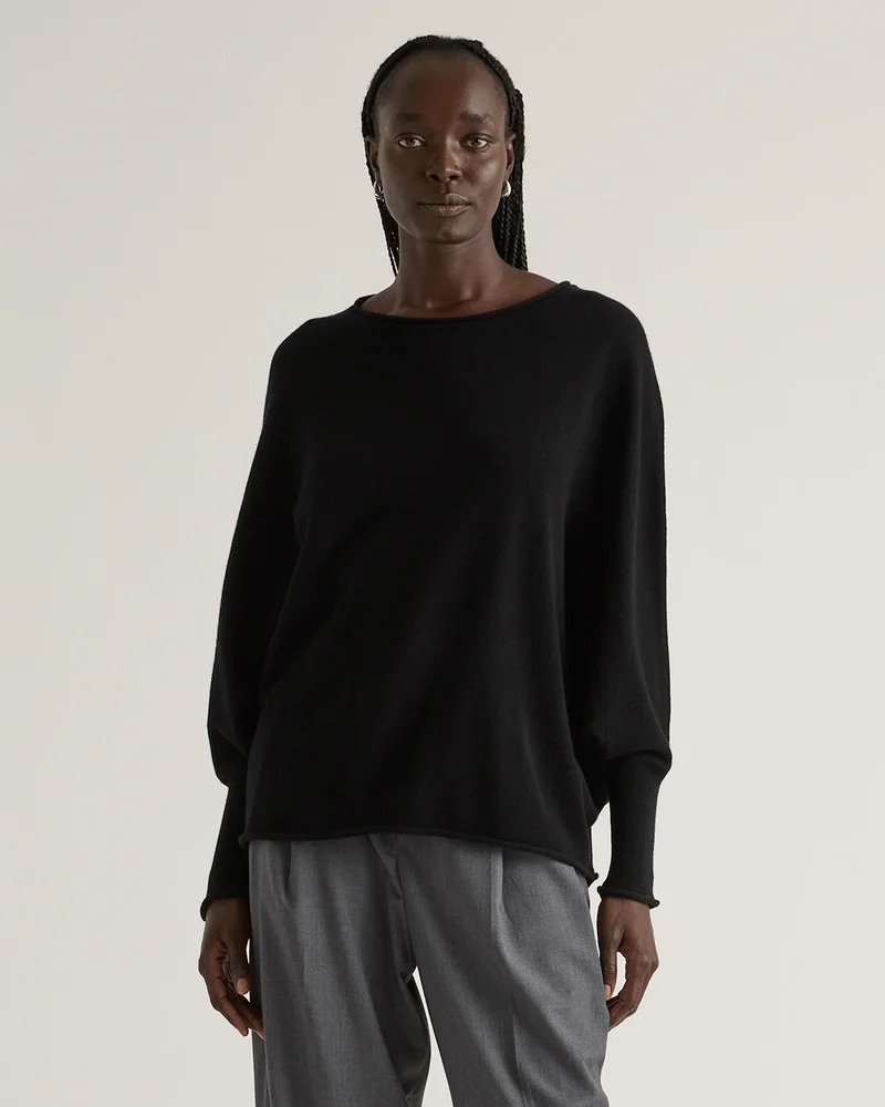 Cashmere Batwing Sweater | Quince in Black