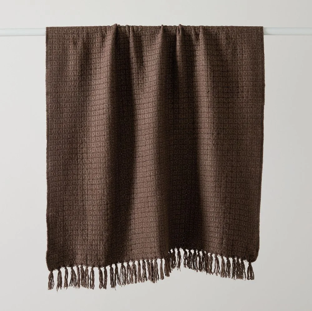 Cozy Textured Mini Basketweave Throw
