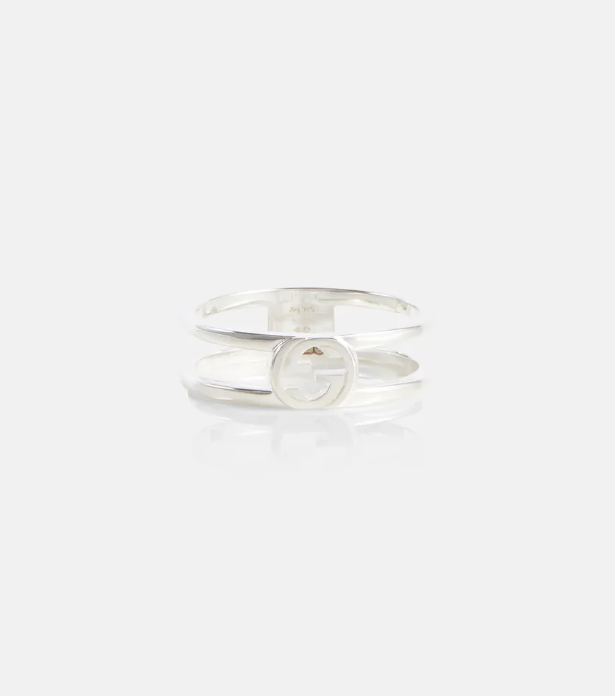 Interlocking G sterling silver ring