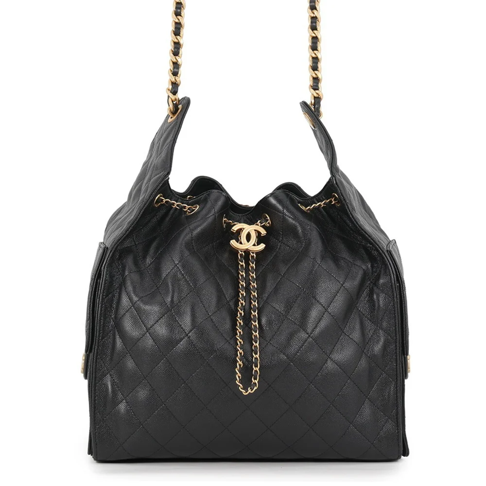 Pre-Owned 25 Hobo Bag Quilted Caviar Medium in Black