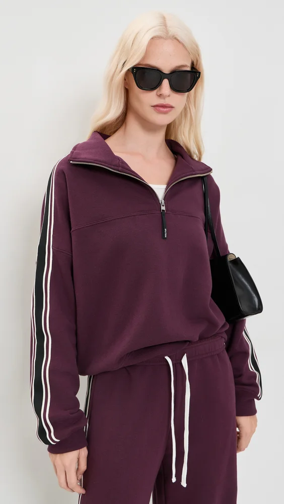Goldie French Terry Oversized Half Zip Sweatshirt