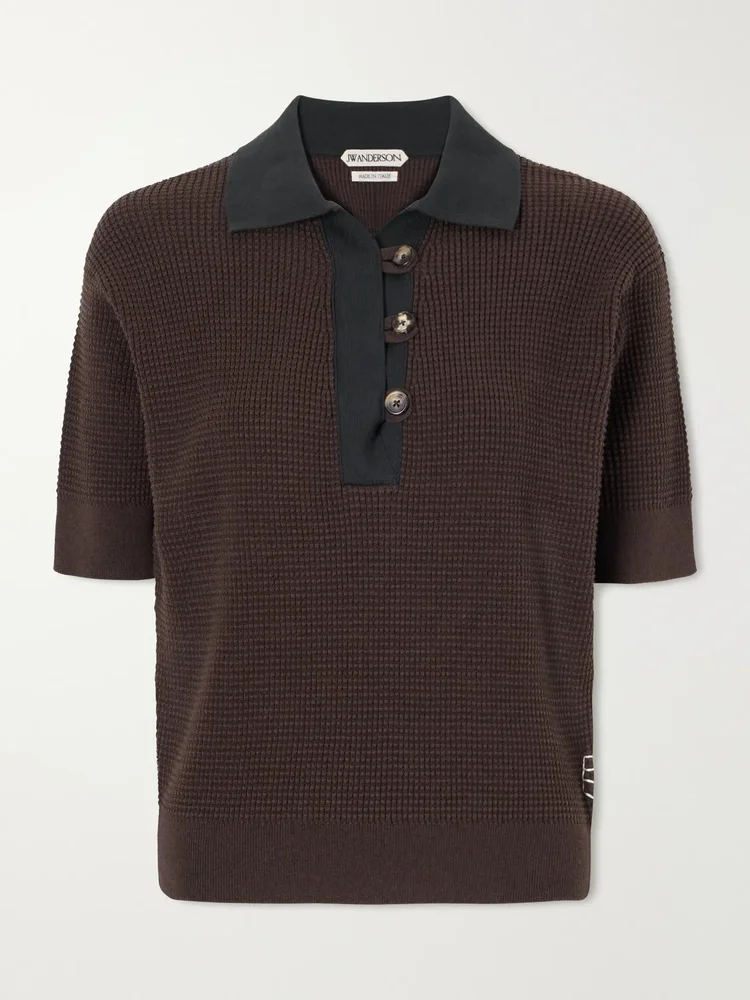 cotton blend polo shirt