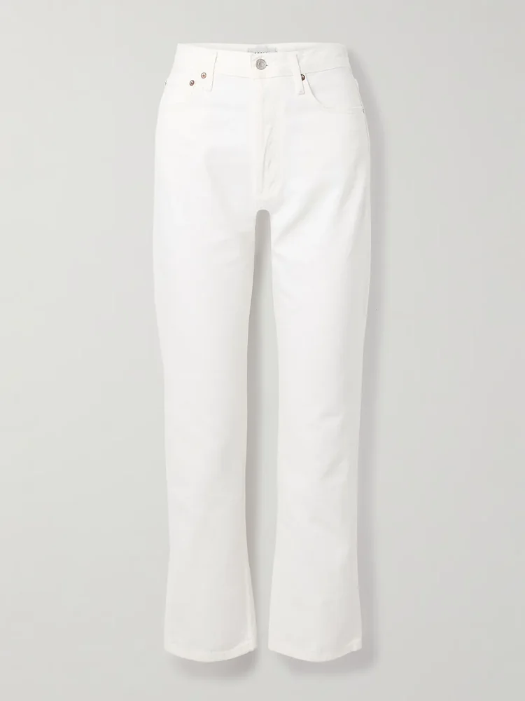 90's Pinch Waist Crop high-rise straight-leg jeans