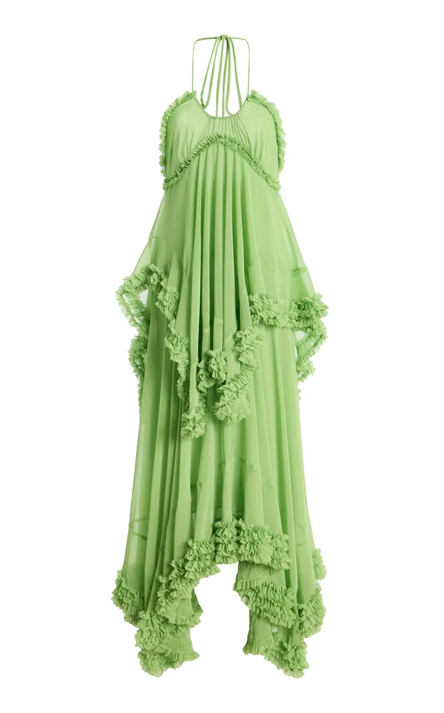 Sidi Ruffled Chiffon Maxi Dress