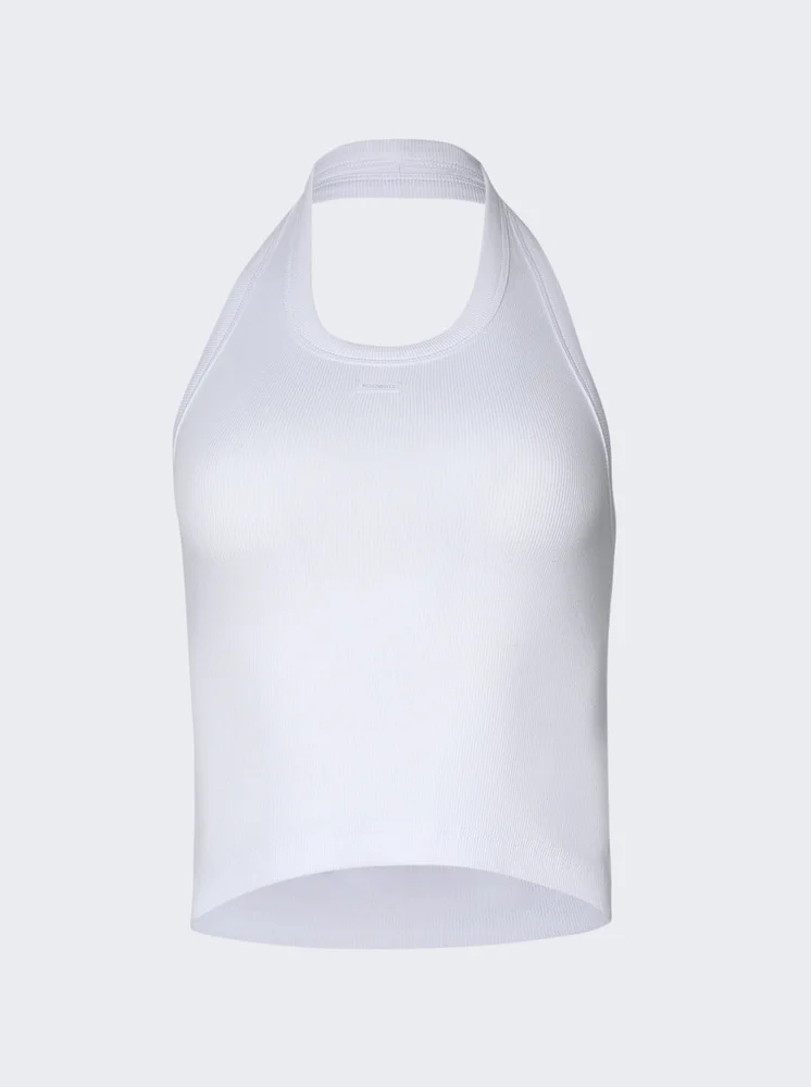 Halterneck Tank Top WHITE