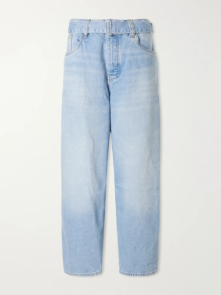 Cahuin belted mid-rise wide-leg jeans