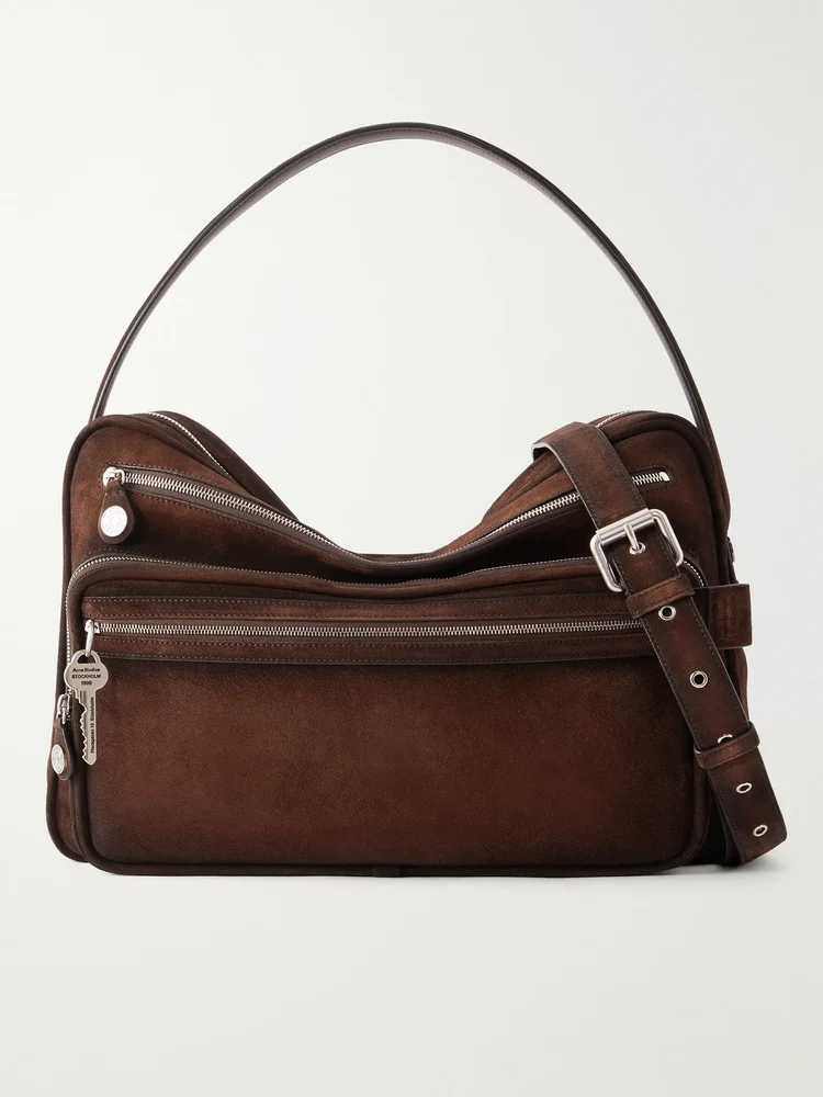 Camero Camera suede shoulder bag