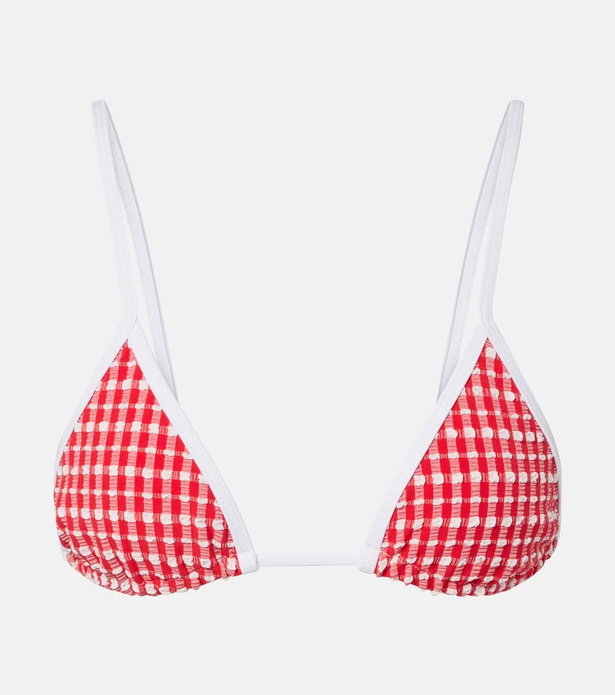 Via gingham bikini top