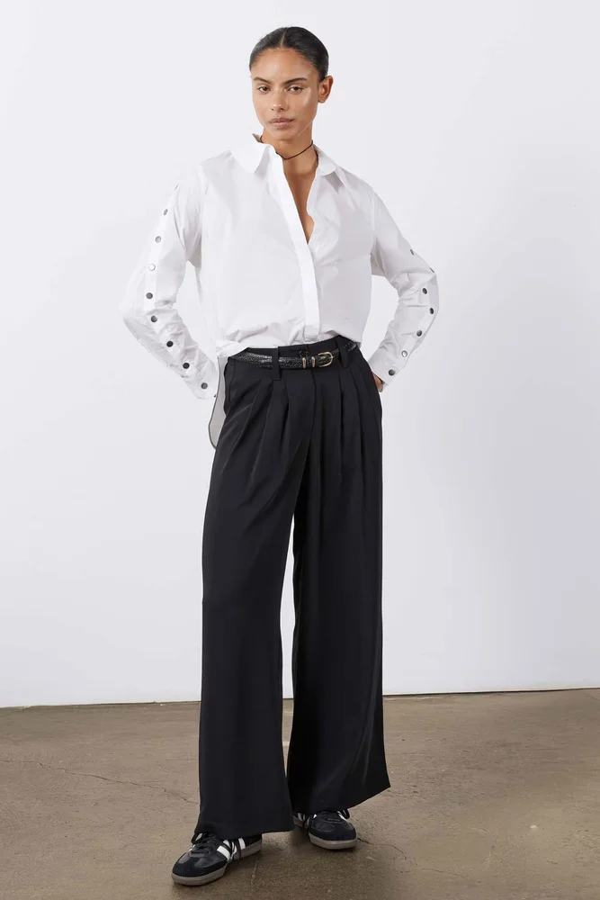 Wide Leg Trouser, Black