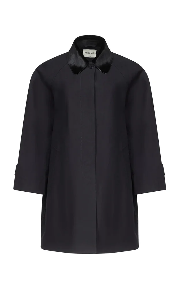 Agnes Linen-Cotton A-Line Car Coat