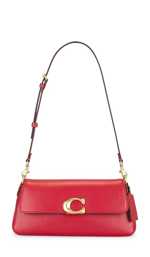 Refined Calf Leather Jet Shoulder Bag