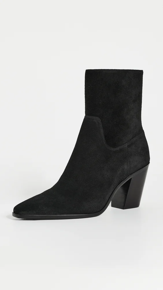 Dominique Suede High Ankle Boots