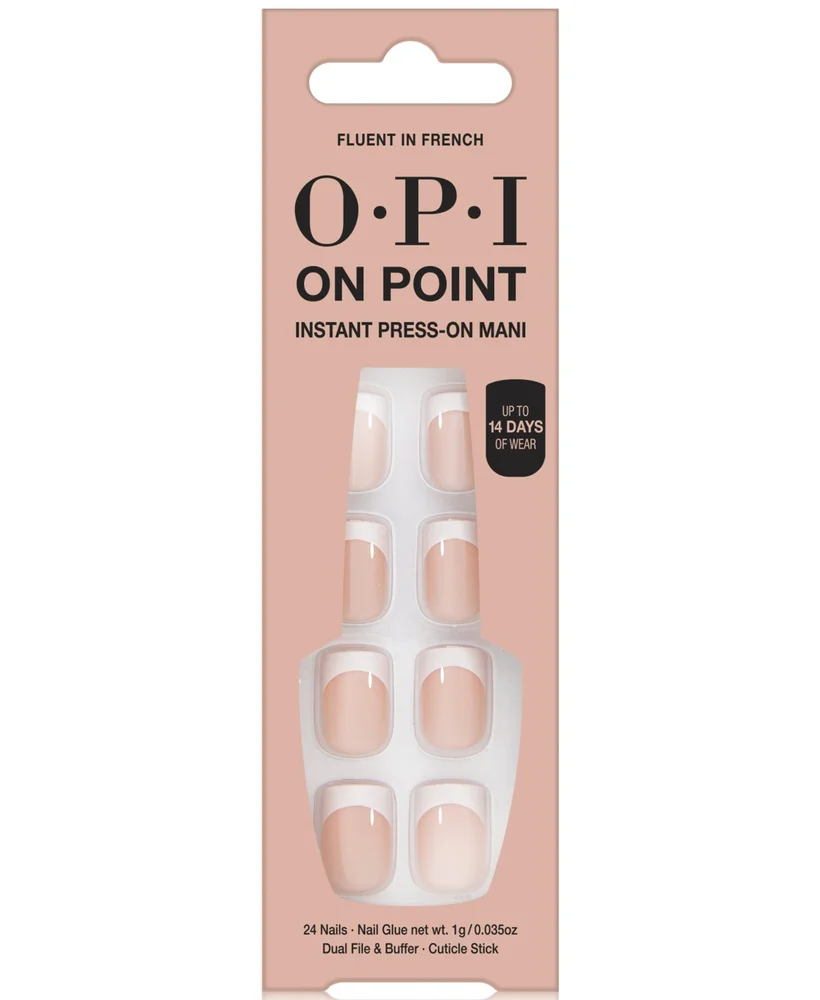 On Point Press-On Mani, Fluent in French