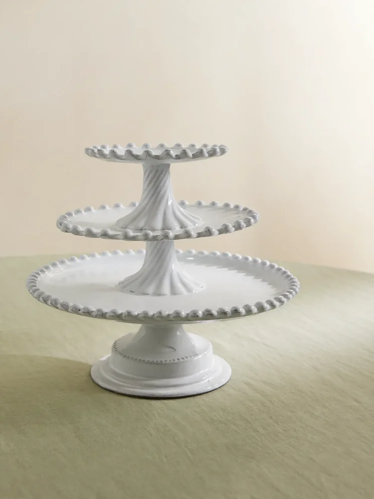Adélaïde three-tier ceramic serving stand