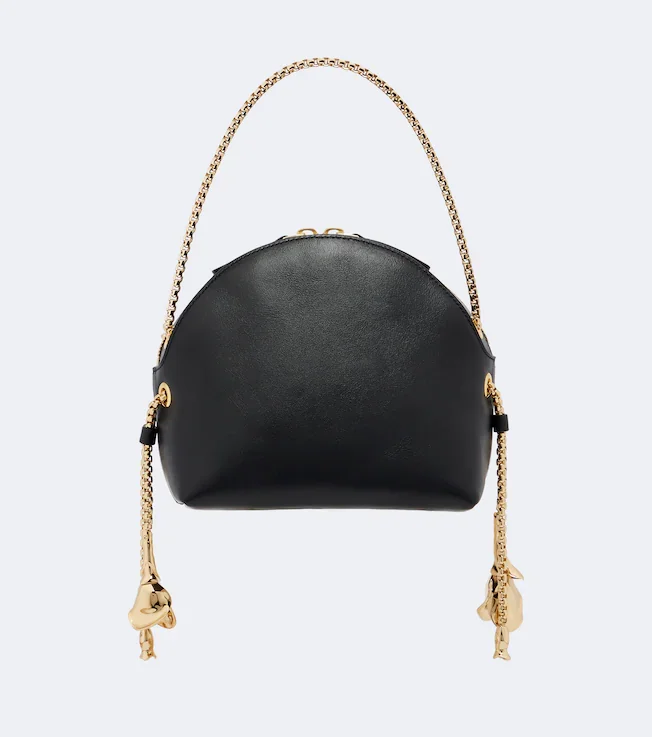 Flora leather top-handle bag