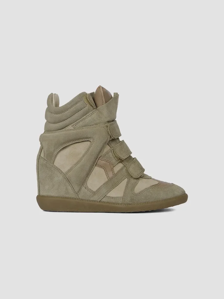 Bekett Leather & Suede High-Top Platform Sneakers
