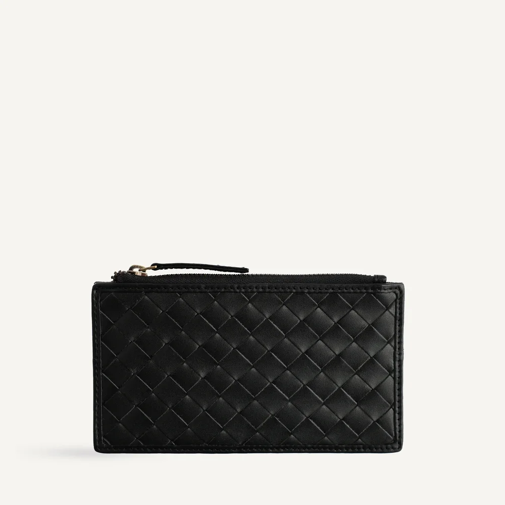 Odin Card Case in Carré Weave, Black
