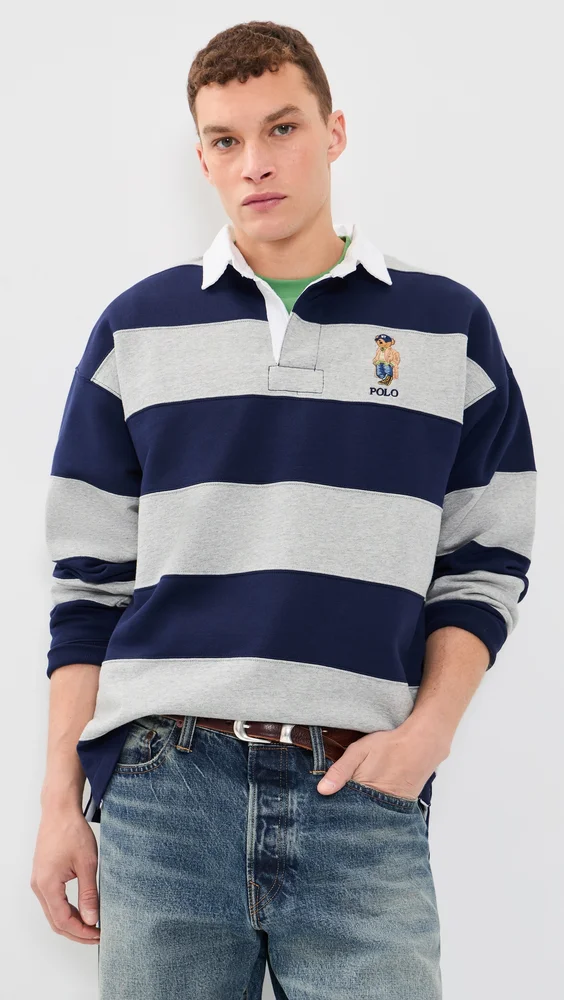 Litchfield Bear Striped Rugby Shirt