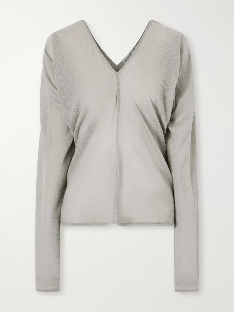 Cheer wool-blend blouse