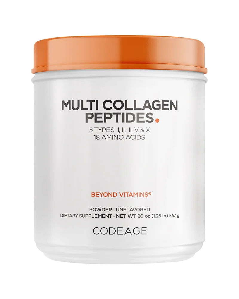 Multi Collagen Protein Powder Peptides, Hydrolyzed, 2-Month Supply, Collagen I, II, III, V, X