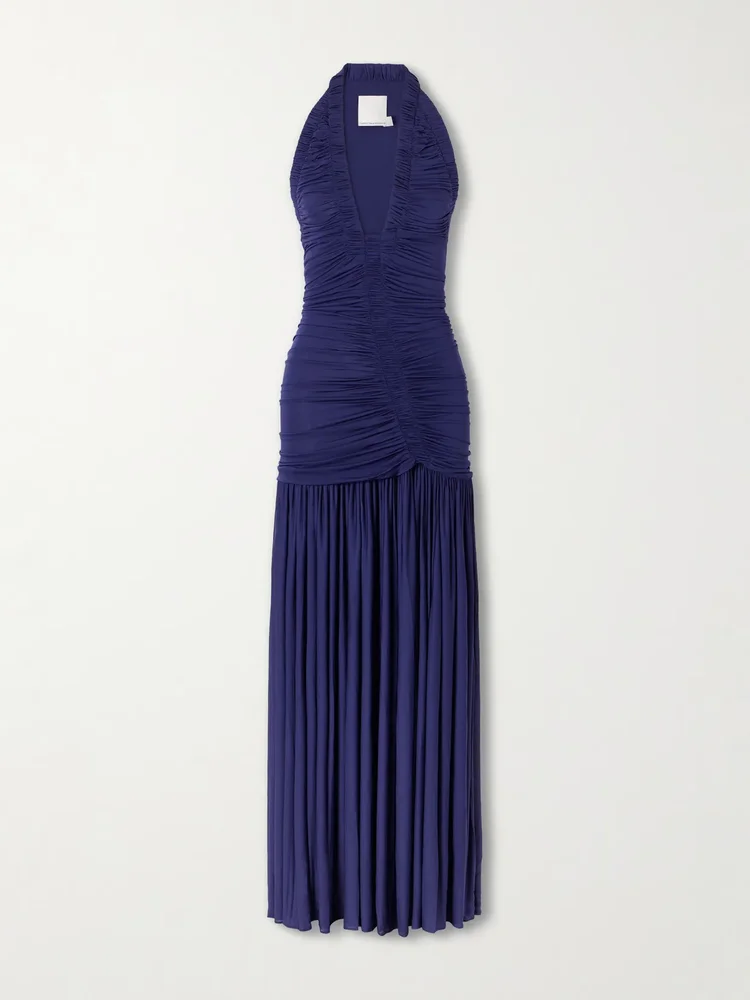 Orion gathered jersey gown