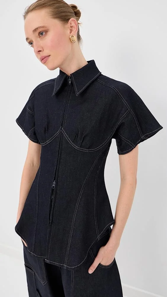 Panelled Conture Bustier Blouse