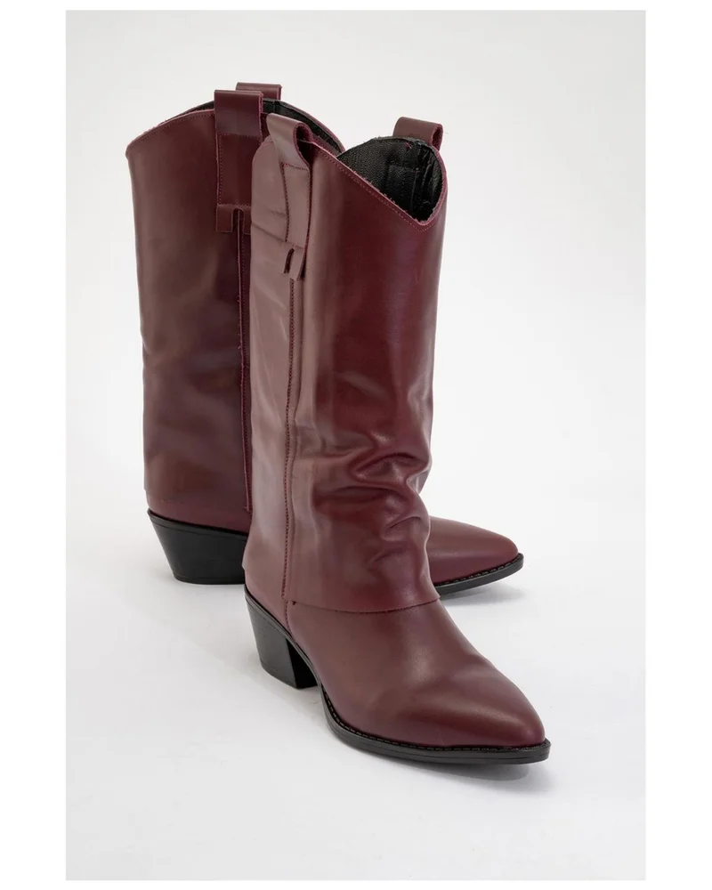 Teodora Leather Block Heel Boot