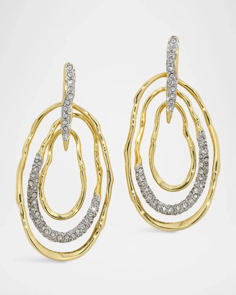 Solanales Crystal Pave Mobile Post Earrings