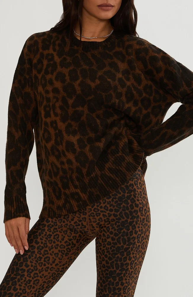 Callie Leopard Crewneck Sweater