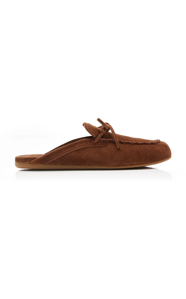 Suede Loafer Mules