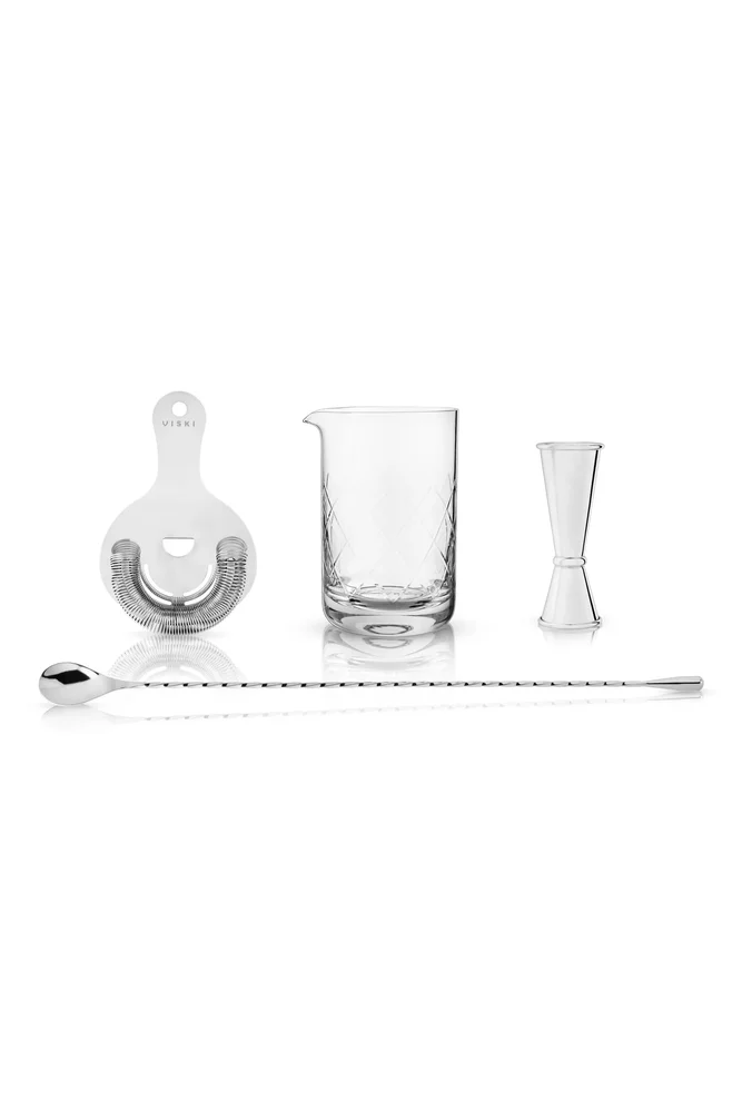 Harrison 4-Piece Barware Set in Stainless Steel Set of 4