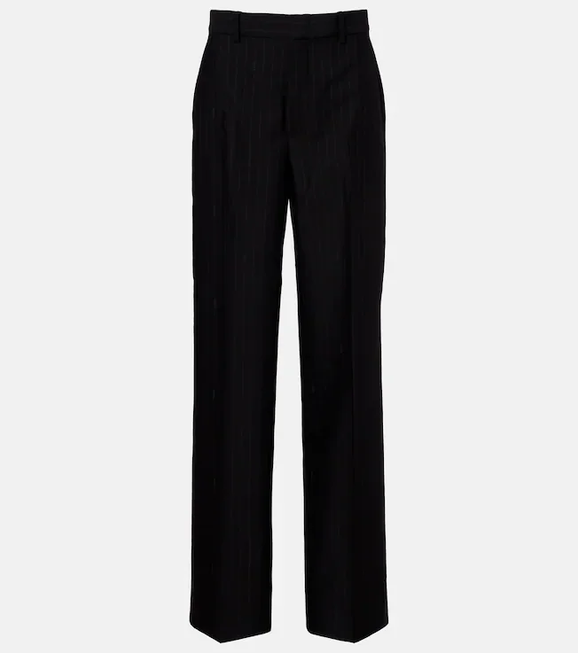 Wool wide-leg pants