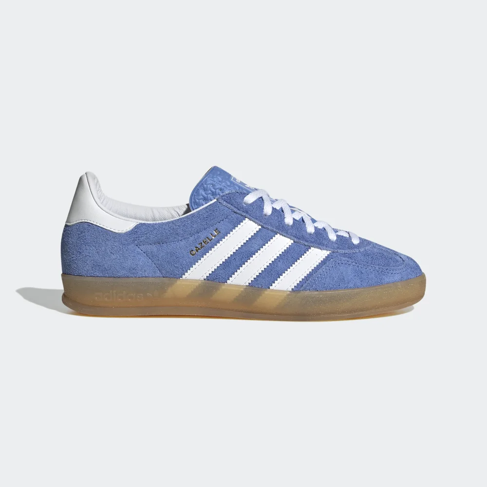 Women's Gazelle Indoor Shoes - Blue Fusion / Cloud White / Gold Metallic