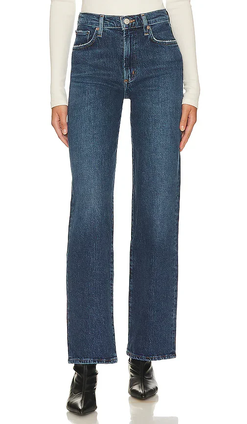 Harper Mid Rise Relaxed Straight Jeans