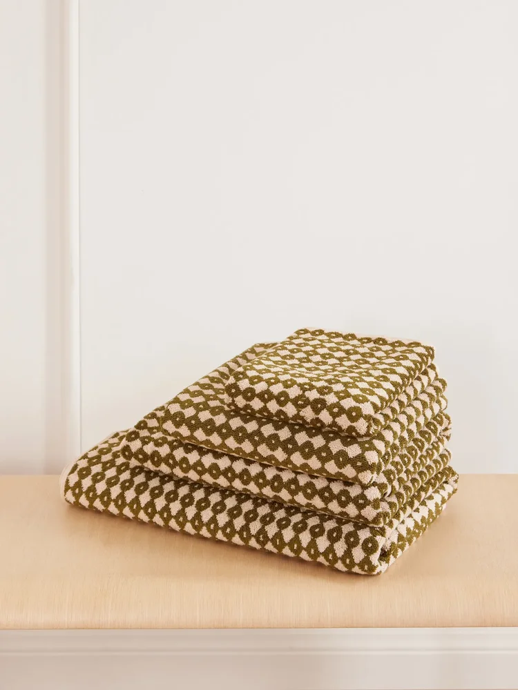 Karin Essential set of four organic cotton-terry towels