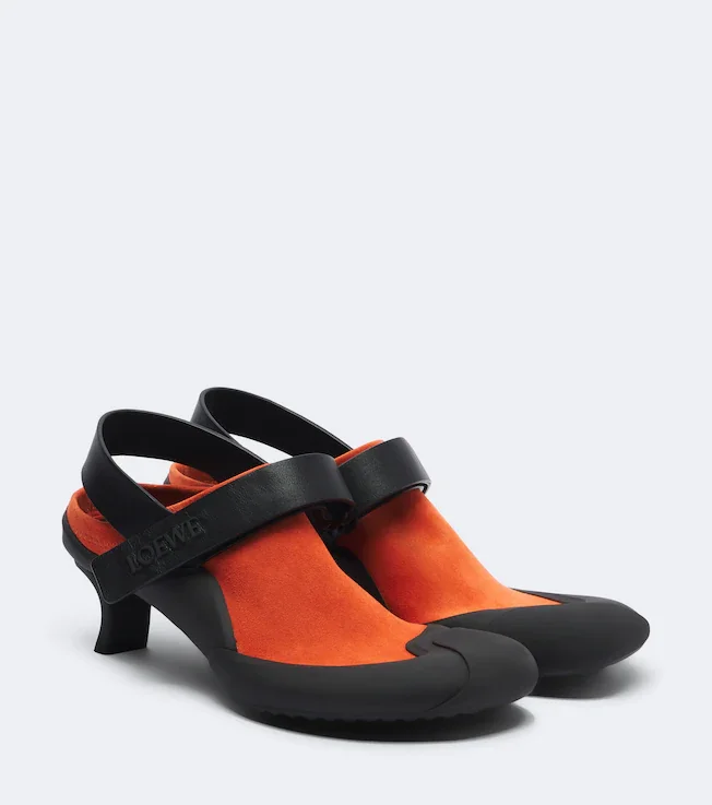 Dive Slingback suede pumps