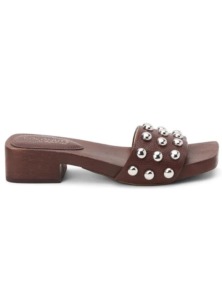 Fiora Studded Sandal - Chocolate
