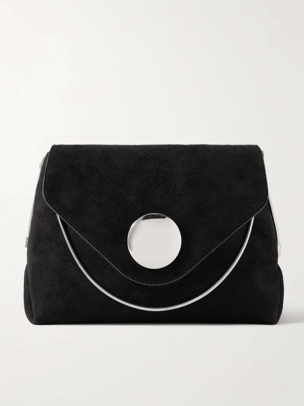 KHAITE Bobbi suede shoulder bag