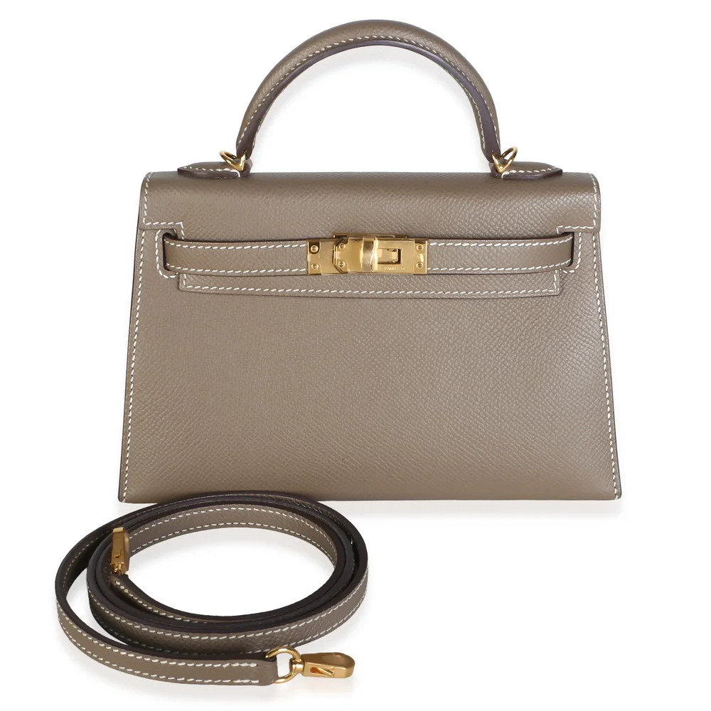 Epsom Mini Kelly II 20 Sellier in Etoupe