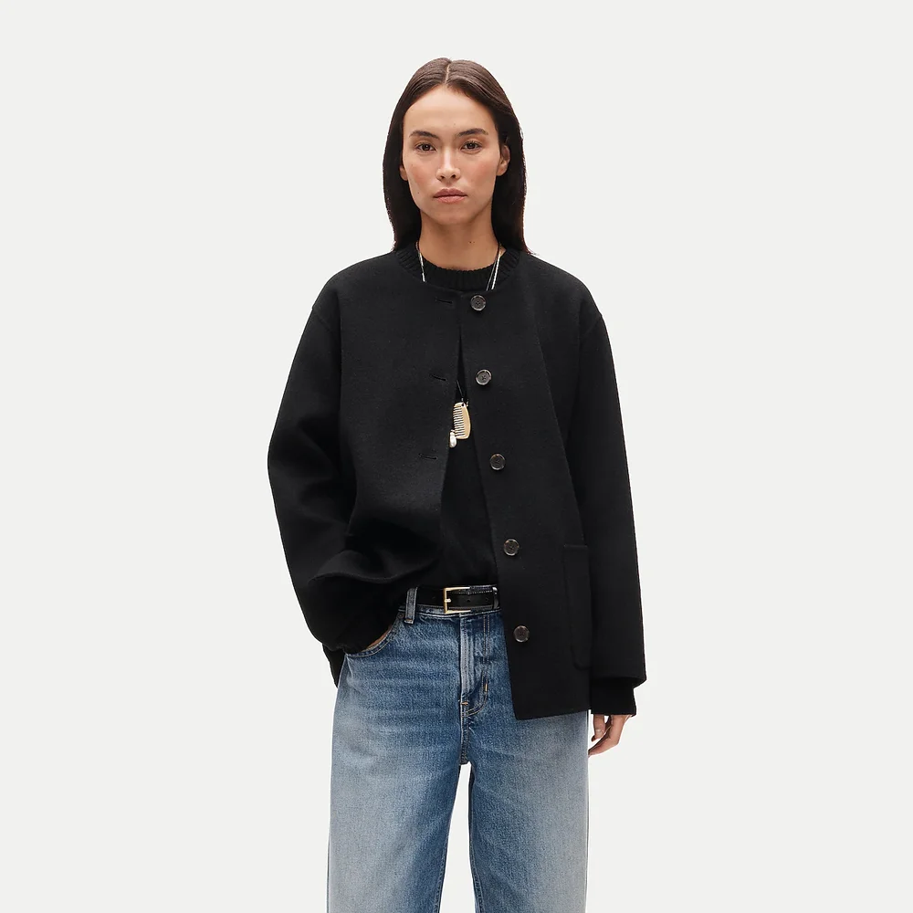 Bianca coat in drapey wool blend