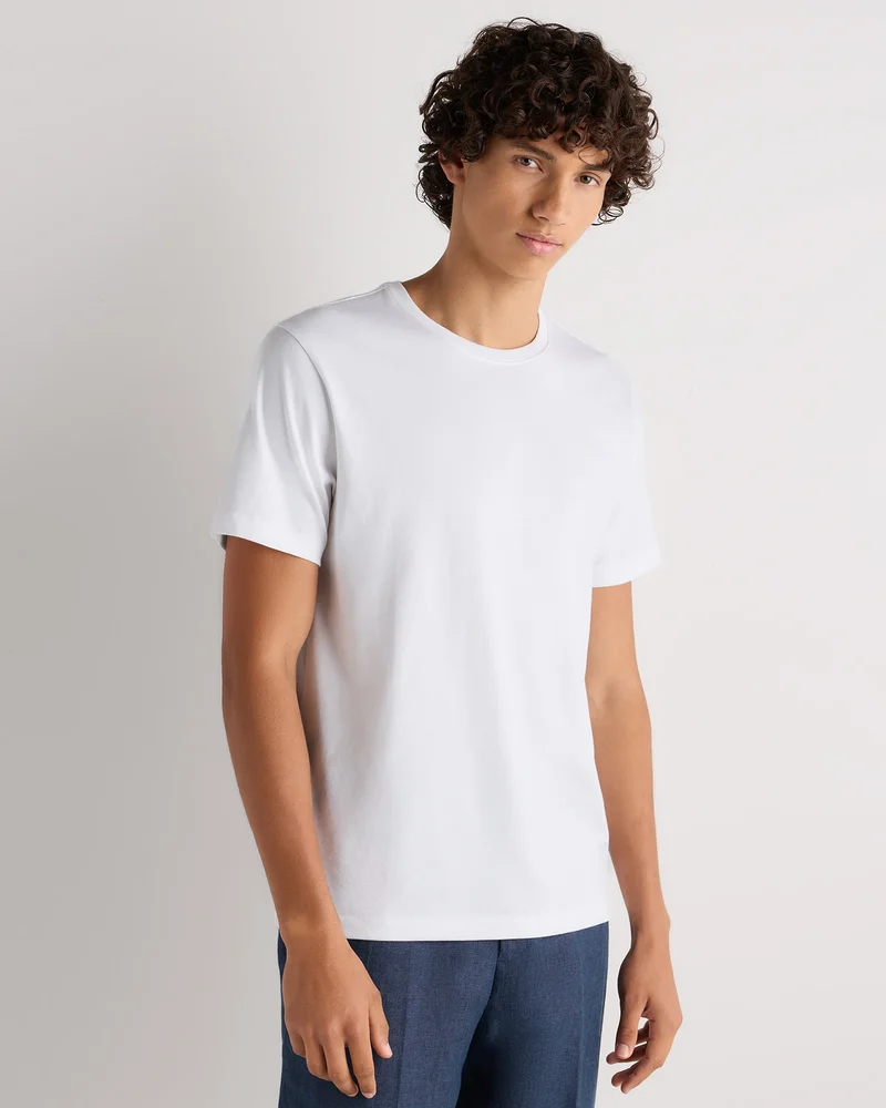 100% Pima Cotton Luxe Touch Tee in White