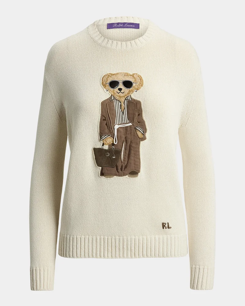 Summer Polo Bear Silk Crewneck Sweater