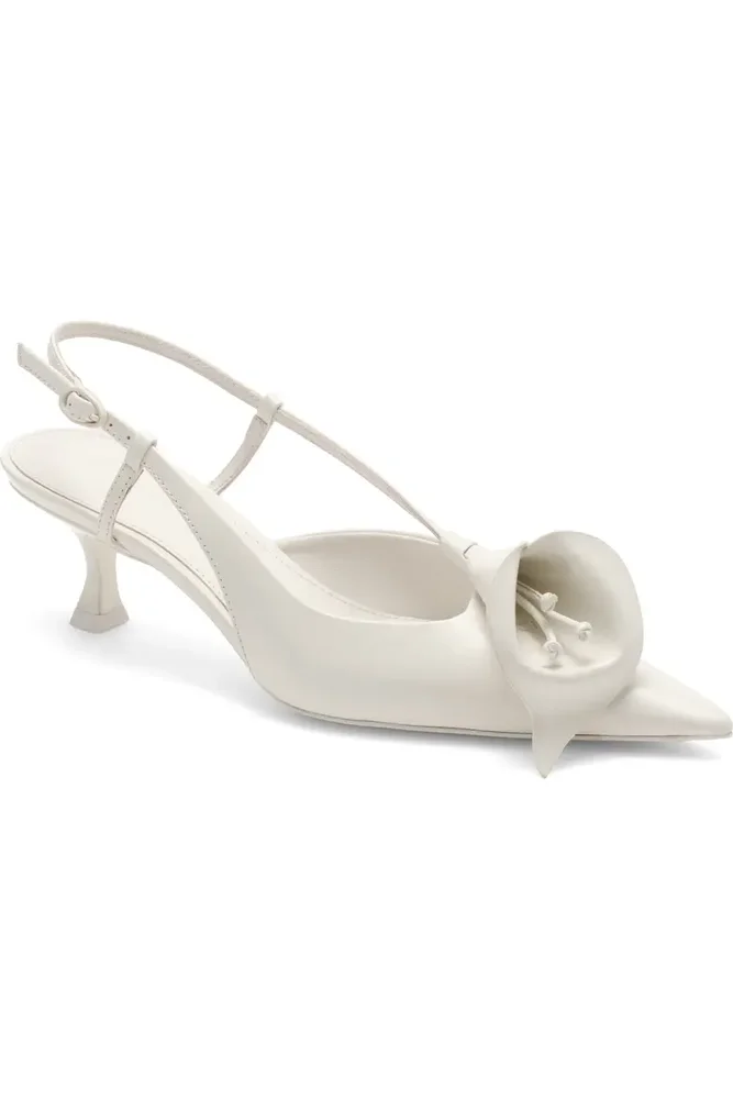 Calla Kitten Pump (Antique White)